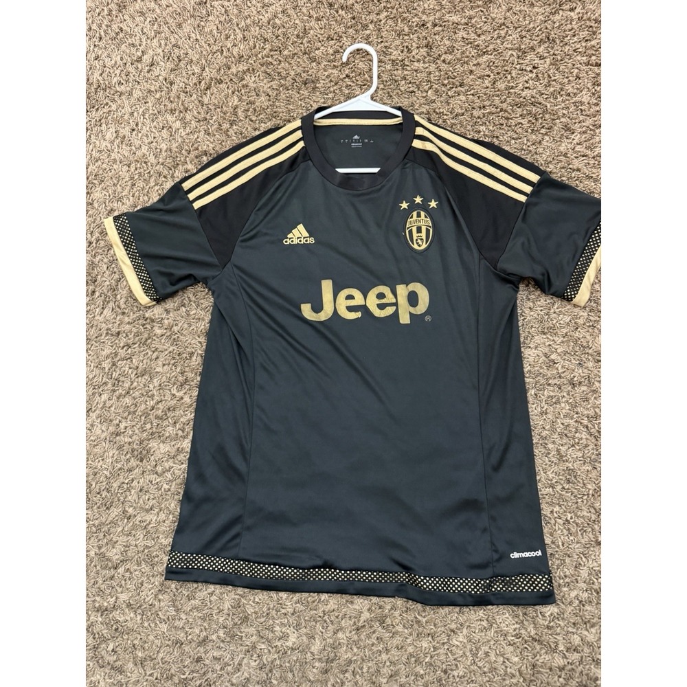 adidas Juventus Mohsen #10 Jersey Football Shirt Black Gold Rare Men's Large